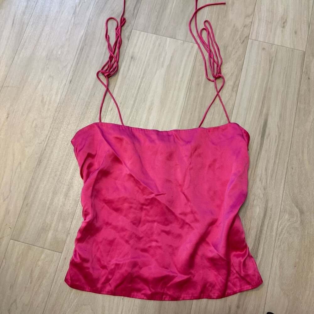 Reformation Gruyere Silk Top Size 8 Pink